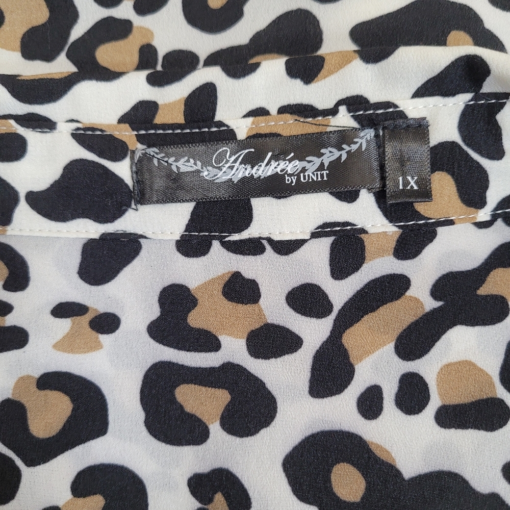 Andree By Unit Leopard Print Dress Size 1x - image 6
